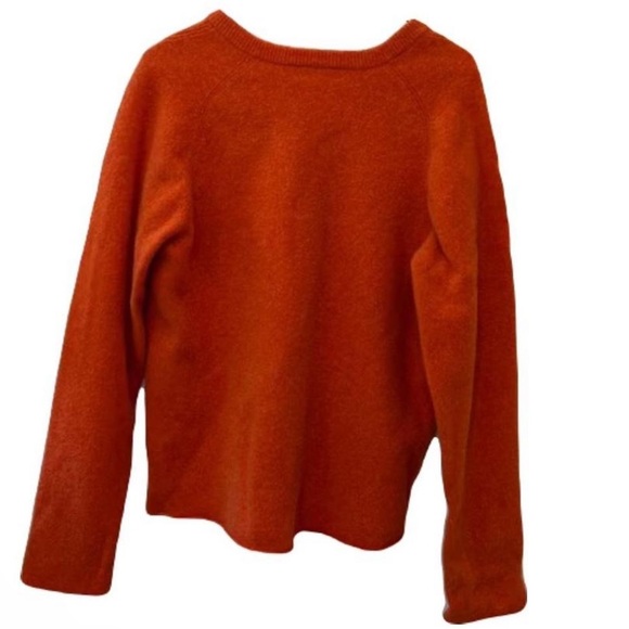 Orange J. Crew lambswool sweater with a relaxed fit. - Picture 2 of 3